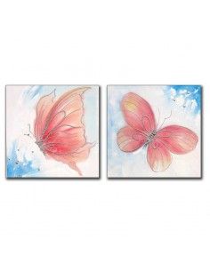 CUADRO MARIPOSA SET DE DOS 60x60