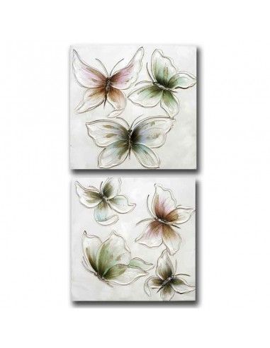 CUADRO MARIPOSAS SET DE DOS 60x60