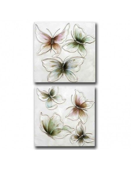 CUADRO MARIPOSAS SET DE DOS 60x60