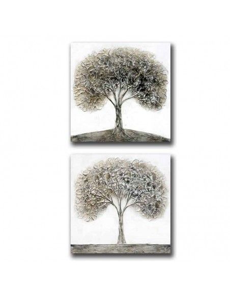 CUADRO ARBOL SET DE DOS 40x40