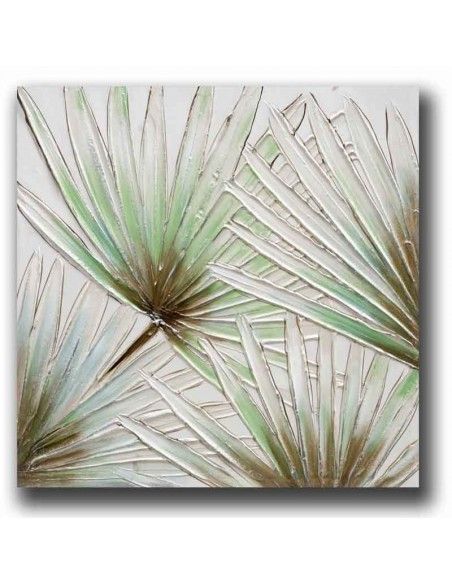 CUADRO HOJA DE PALMA SET DE DOS 60x60