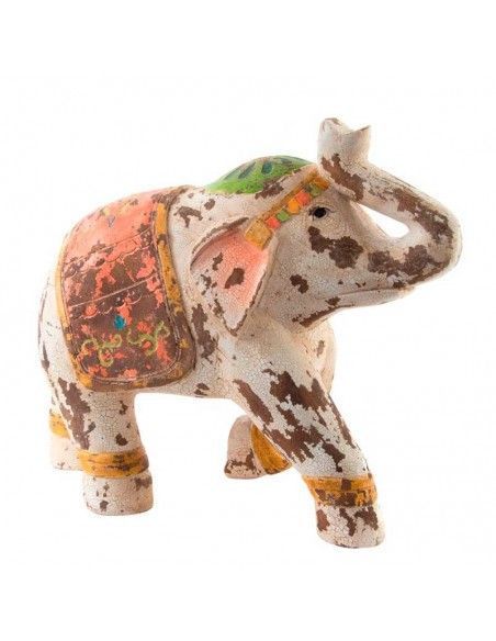 FIGURA ELEFANTE DORADO Y PLATEADO