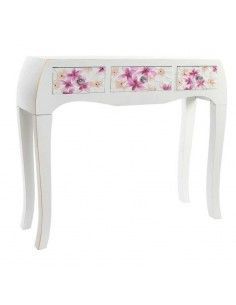 CONSOLA CON ESPEJO FLORAL TALLADO 2
