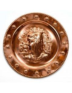 PLATO DE COBRE CON RELIEVE ISABEL LA CATÓLICA