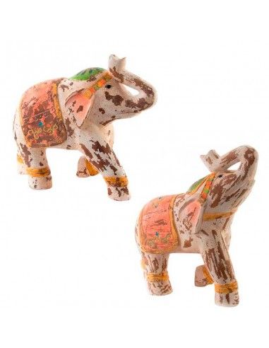 FIGURA ELEFANTE DORADO Y PLATEADO