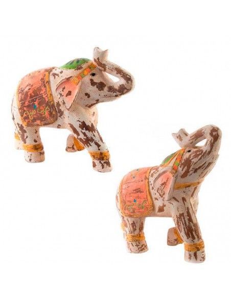 FIGURA ELEFANTE DORADO Y PLATEADO