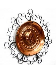 PLATO DE COBRE CON SOPORTE 2