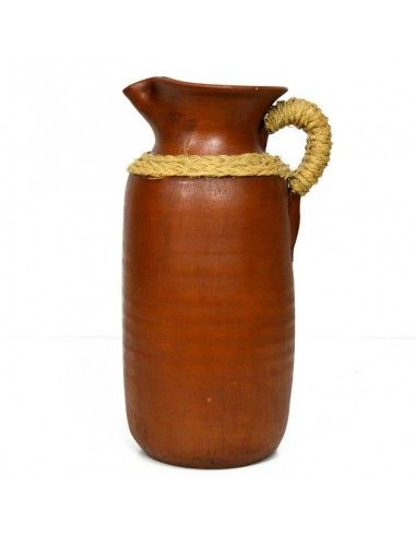 JARRON DE CERAMICA Y ESPARTO