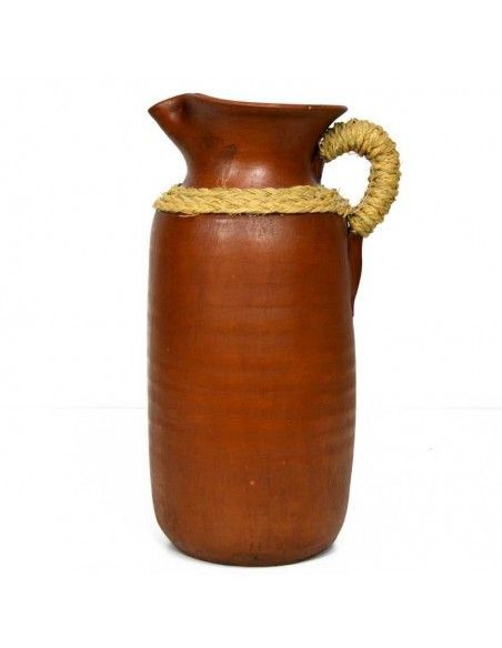 JARRON DE CERAMICA Y ESPARTO