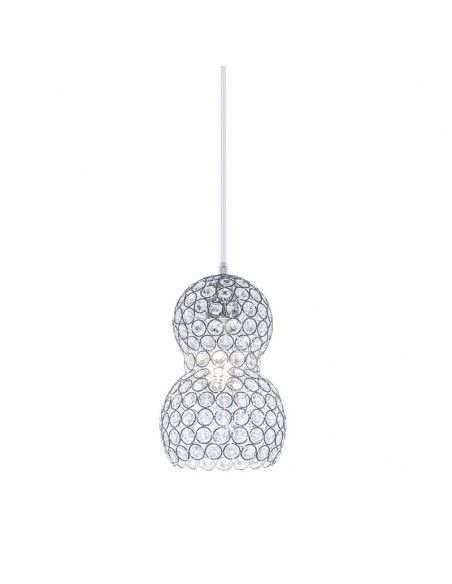 COLGANTE DE TECHO CALABAZA CROMO-CRISTAL