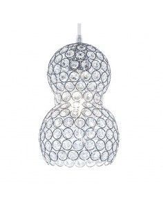 COLGANTE DE TECHO CALABAZA CROMO-CRISTAL 2