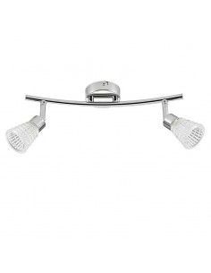 REGLETA DE DOS LUCES CROMO COLECCION GEL