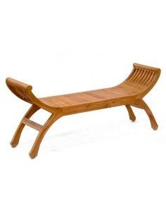 BANQUETA GRANDE DE MADERA DE TECA