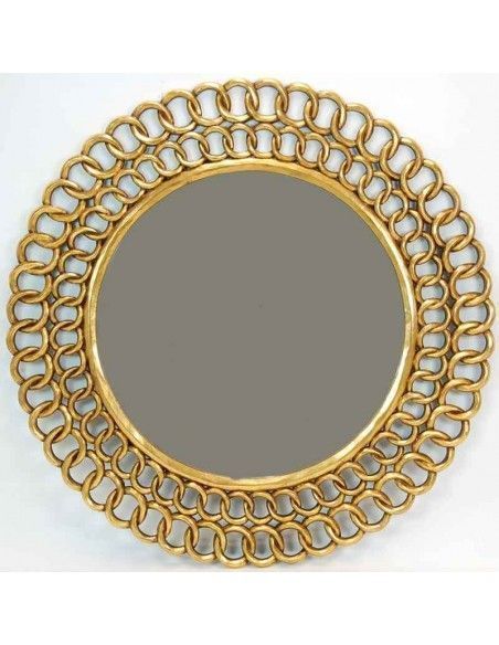 ESPEJO REDONDO PAN DE ORO 120cm