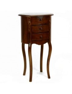 MESA OVALADA CON CAJONES 70x41