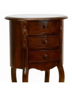 MESA OVALADA CON CAJONES 70x41 2