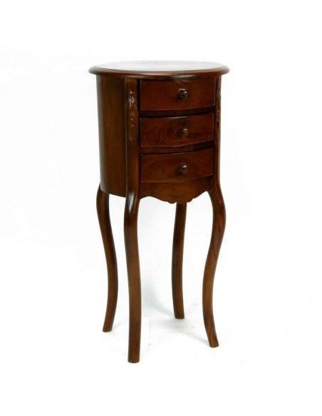 MESA REDONDA CON CAJONES 72x34