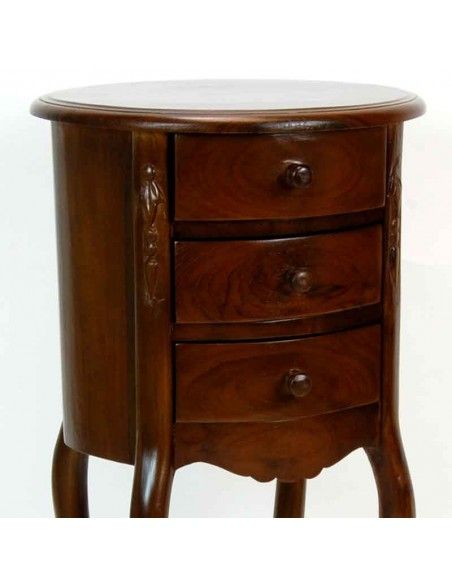 MESA REDONDA CON CAJONES 72x34