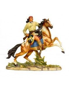 FIGURA DE INDIO APACHE A CABALLO