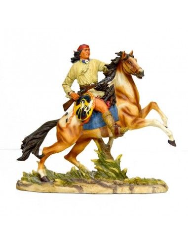 FIGURA DE INDIO APACHE A CABALLO