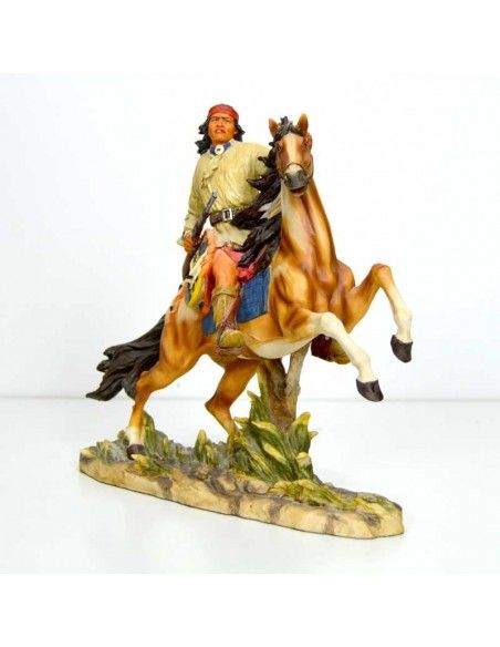 FIGURA DE INDIO APACHE A CABALLO