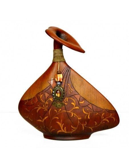 JARRON DE MADERA MARRON