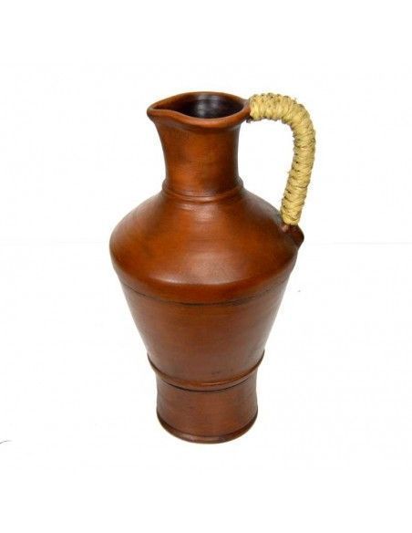 JARRA DE CERAMICA Y ESPARTO