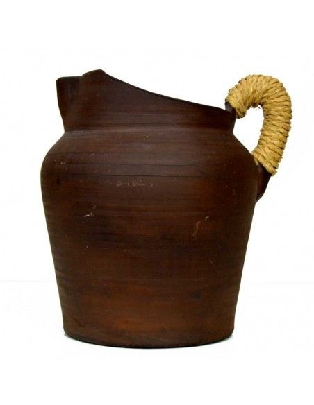 JARRA DE CERAMICA Y ESPARTO
