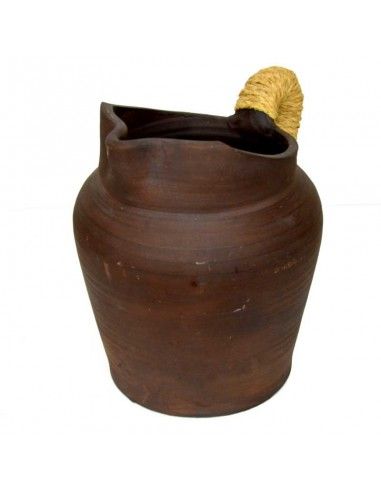 JARRA DE CERAMICA Y ESPARTO