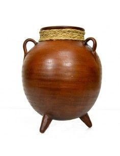 OLLA DE CERAMICA Y ESPARTO