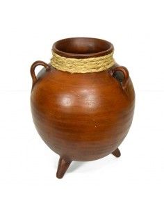 OLLA DE CERAMICA Y ESPARTO 2