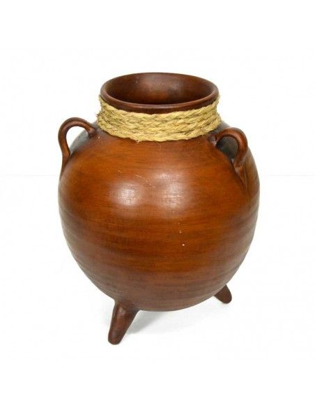 OLLA DE CERAMICA Y ESPARTO