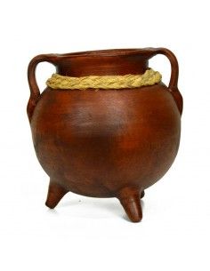OLLA DE CERAMICA Y ESPARTO 2