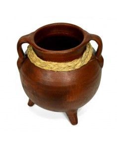 OLLA DE CERAMICA Y ESPARTO