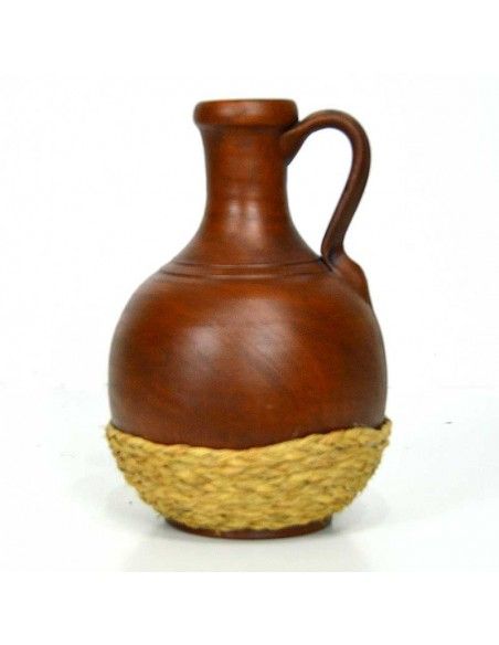 JARRA DE CERAMICA Y ESPARTO