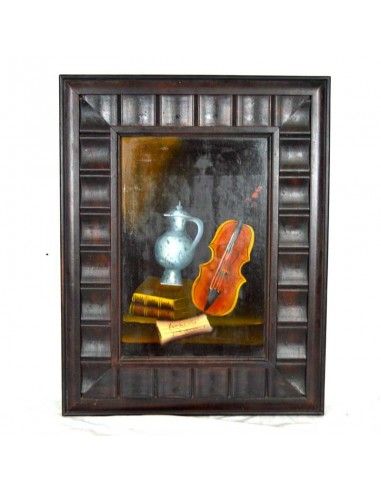 CUADRO BODEGON VIOLIN Y PERGAMINO