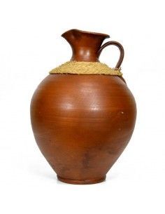 JARRA DE CERAMICA Y ESPARTO