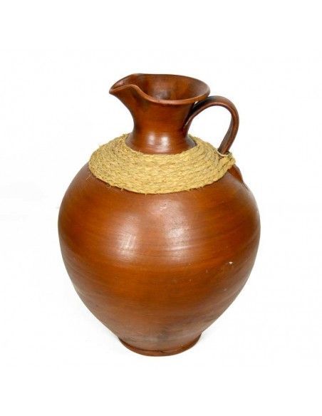 JARRA DE CERAMICA Y ESPARTO