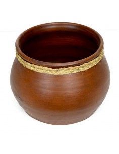 OLLA GRANDE DE CERAMICA Y ESPARTO 2