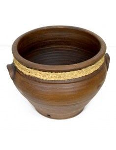 MACETERO DE CERAMICA Y ESPARTO 2