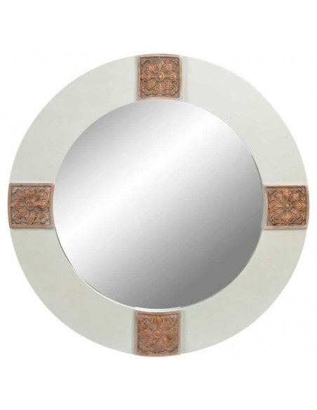 ESPEJO MADERA BLANCO - COBRE