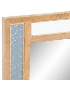 ESPEJO DE MADERA Y AZULEJO 80x60 2
