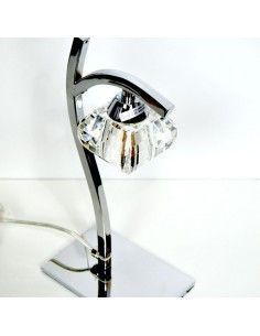 LÁMPARA SOBREMESA CON TULIPA DE CRISTAL 2