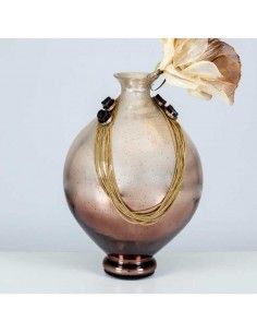 FLORERO DE VIDRIO COLLARES
