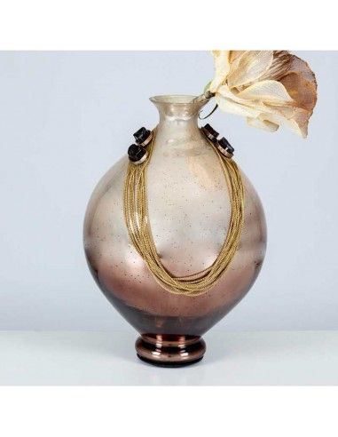 FLORERO DE VIDRIO COLLARES