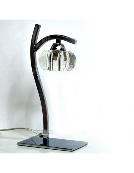 LÁMPARA SOBREMESA CON TULIPA DE CRISTAL