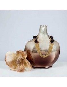 FLORERO DE VIDRIO CON COLLAR
