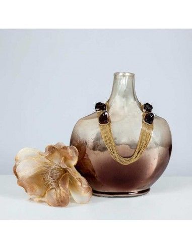 FLORERO DE VIDRIO CON COLLAR