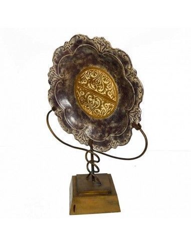 PLATO CON GRECA SOPORTE Y BASE VINTAGE