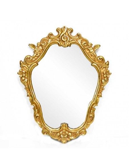 ESPEJO RESINA DORADO